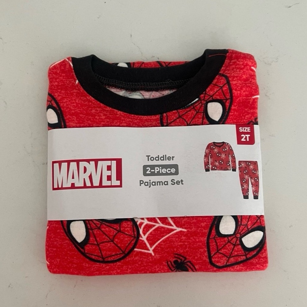 Marvel Spider-Man Red and Black Toddler Pajama Set